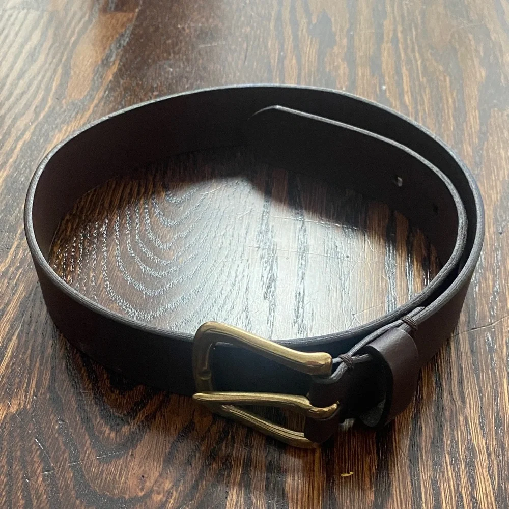 Boys brown leather belt
